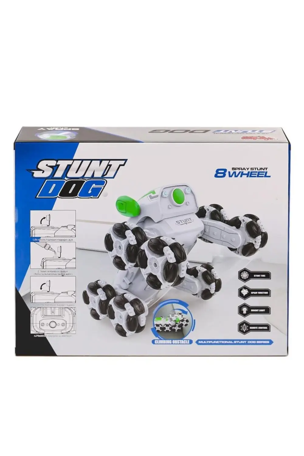 SYR-666-820 Kumandalı Buharlı 8 Teker Stunt Köpek Araba -Vardem O