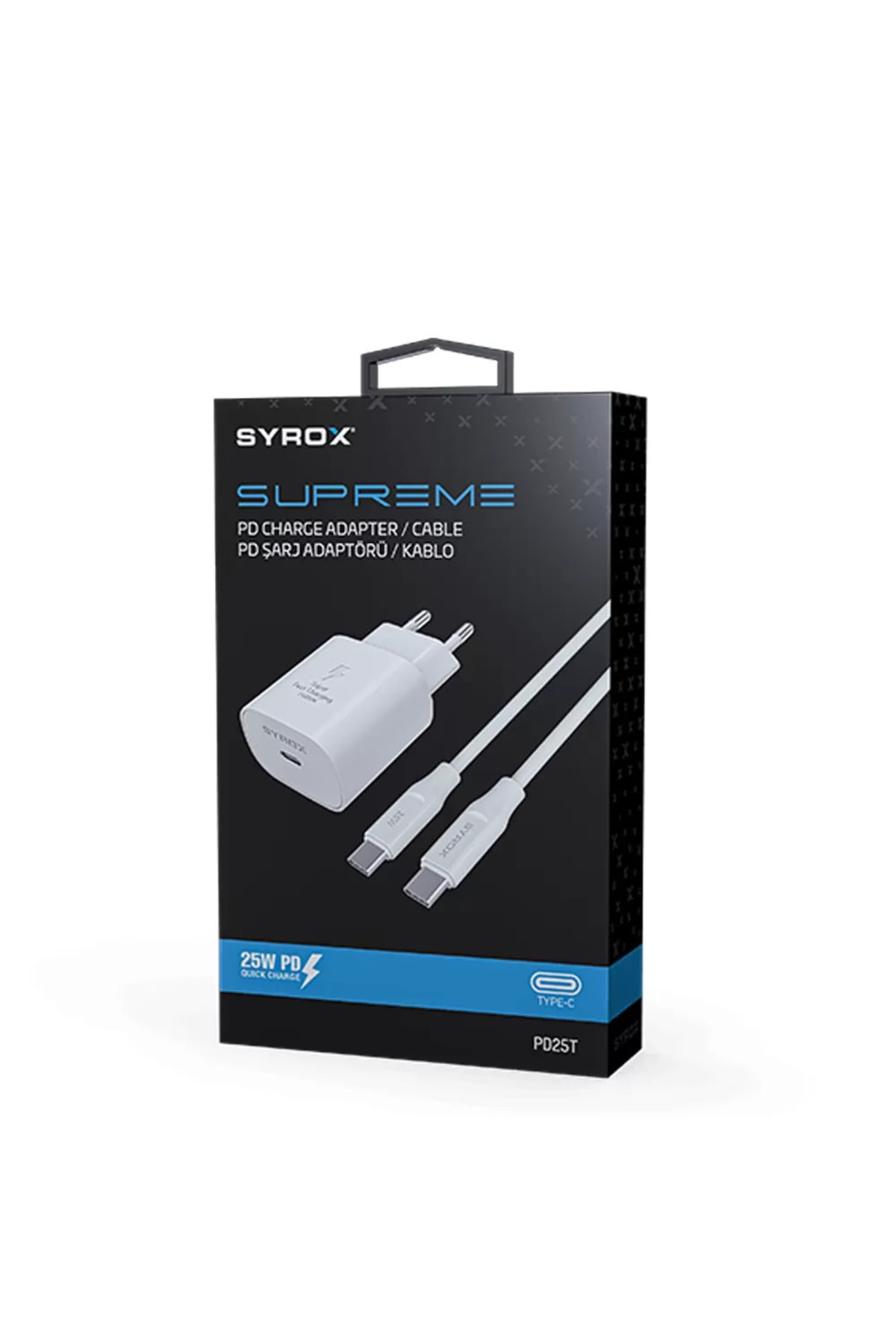 Syrox Pd25t Type-c Başlık Giriş | Type-c Kablolu 25w 3.0 Amper Pd Ev Şarj