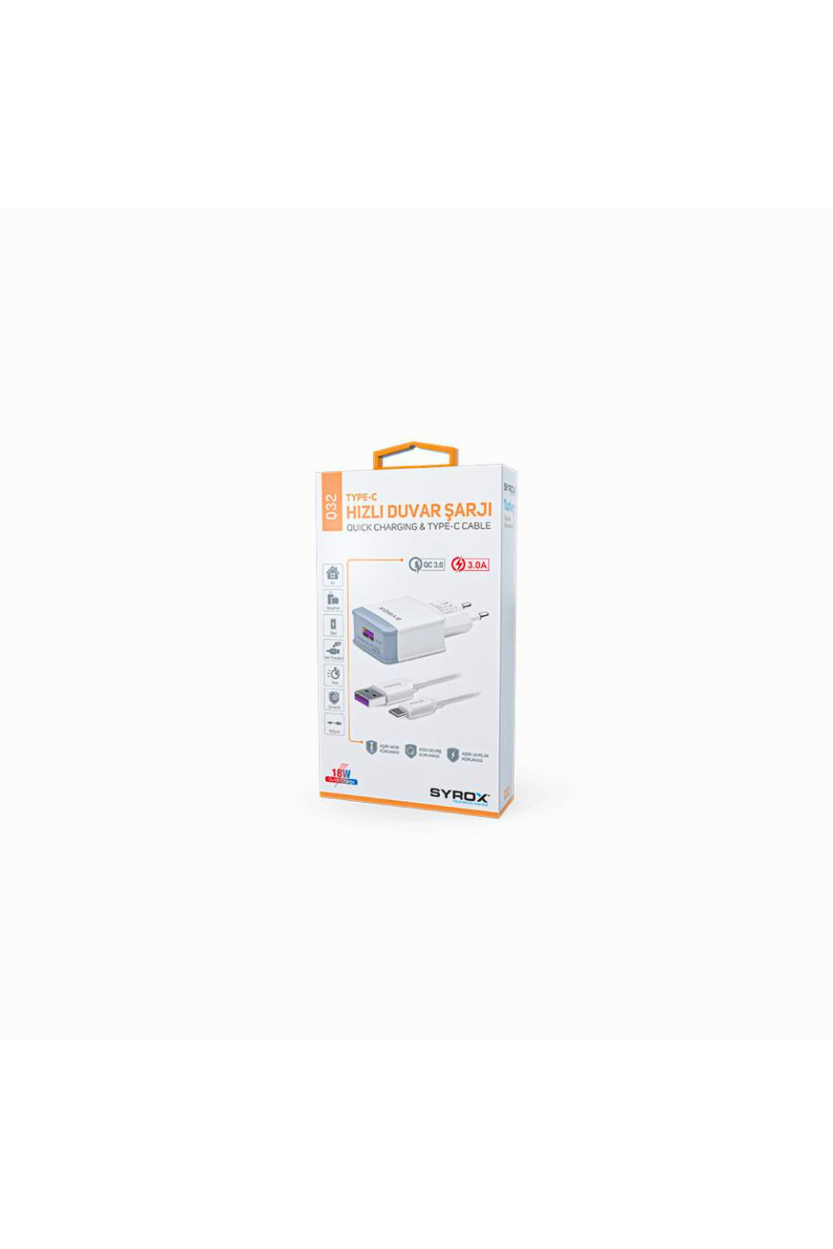 Syrox Q32 Type-C Hızlı Quick Şarj Aleti 3.0A