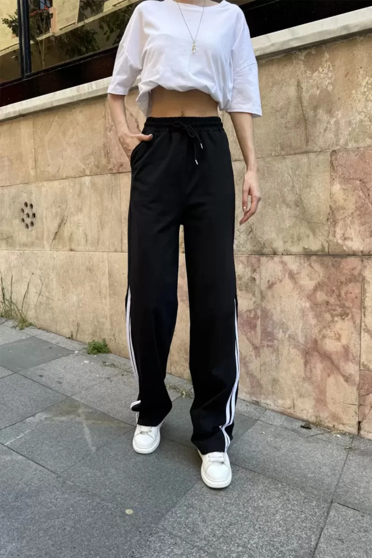 szn1 Paça Şeritli Wide Leg hnçr