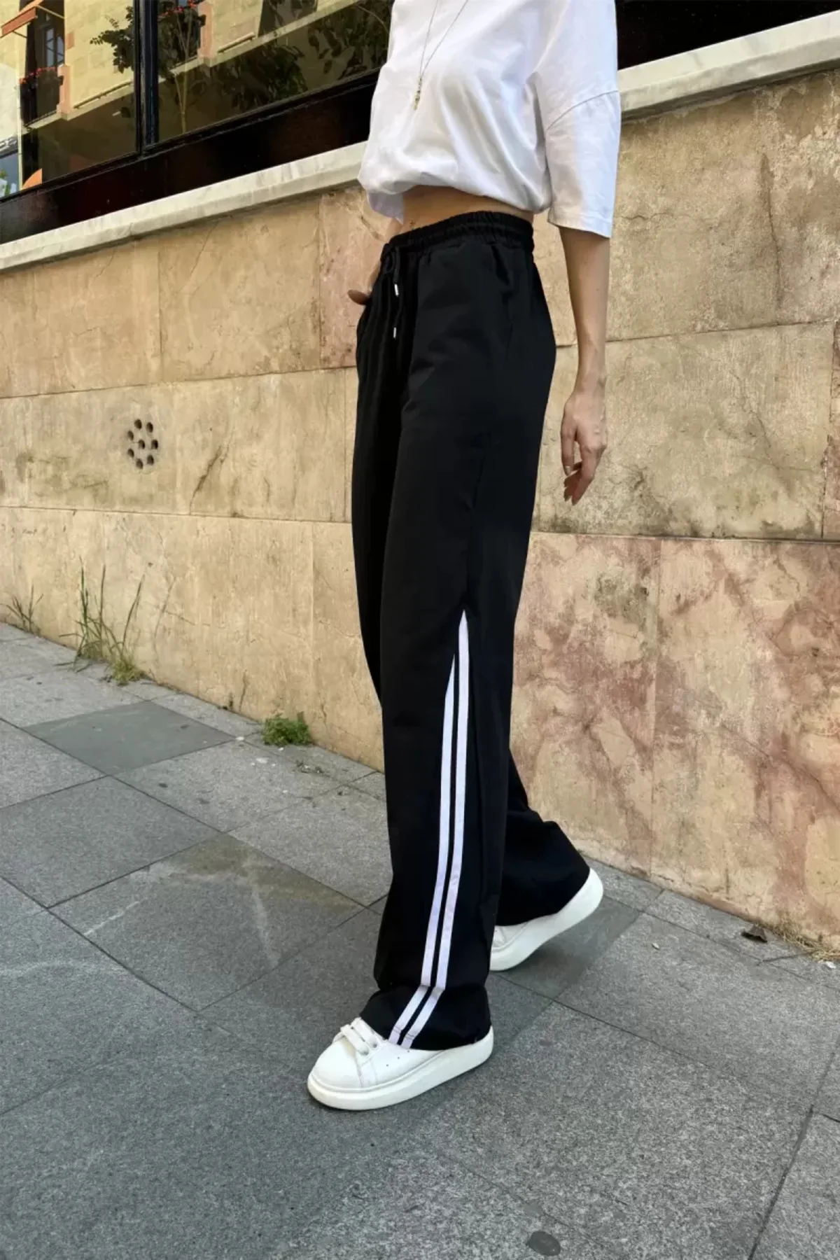 szn1 Paça Şeritli Wide Leg hnçr