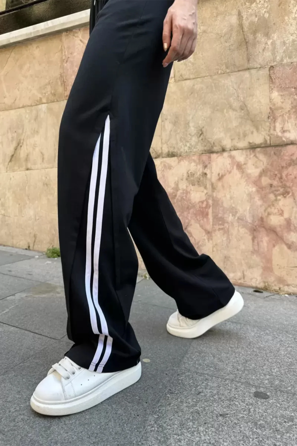 szn1 Paça Şeritli Wide Leg hnçr