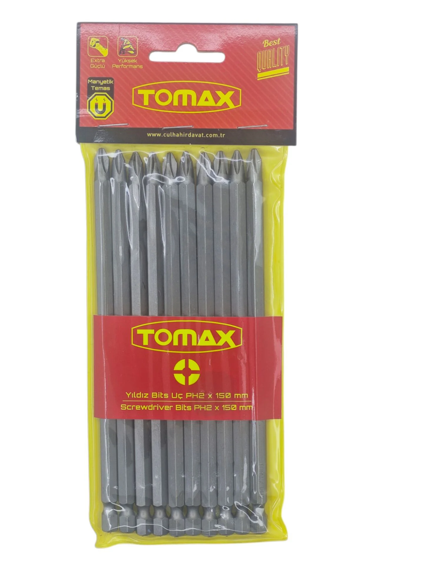 T-0221   Tomax Yıldız Bits Uç PH 2 150mm - Köşeli