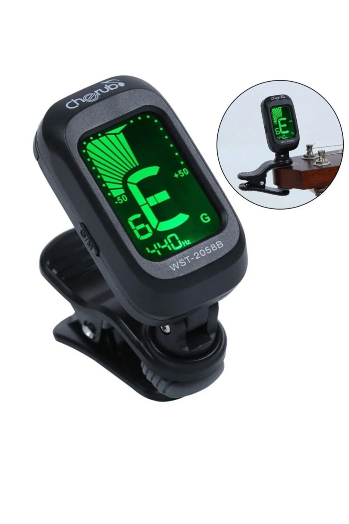 Cherub T-2058B Dijital Akord Aleti Tuner Siyah Musedo Mandal Tip