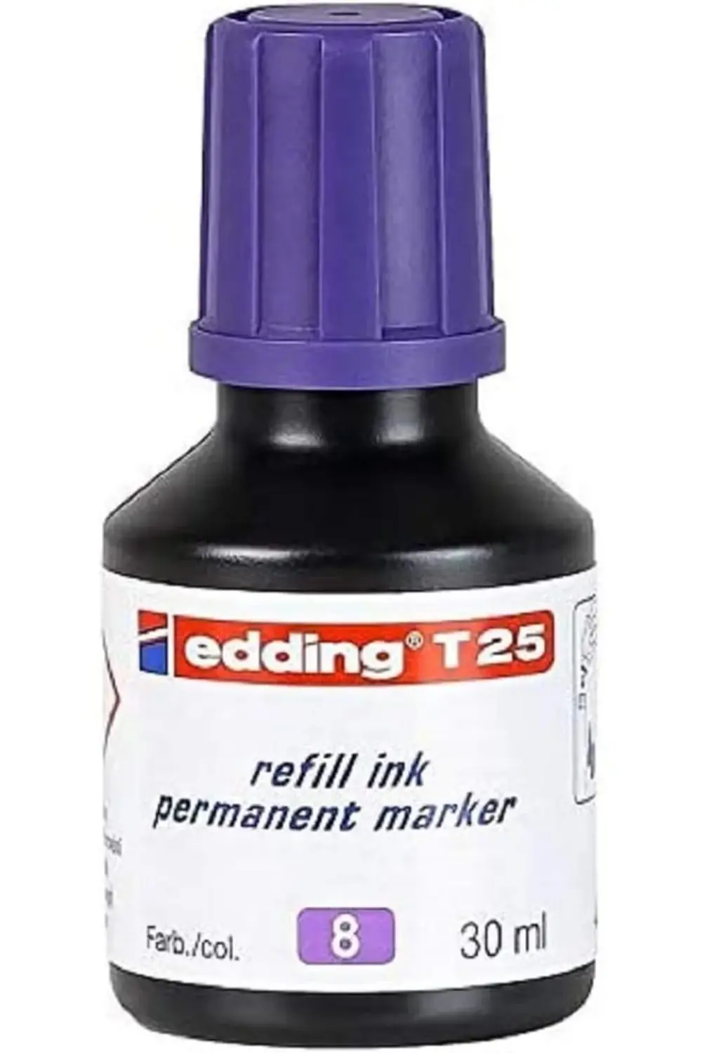 T 25 permanent yedek mürekkep - kalıcı mürekkep - mor - 25 ml 395