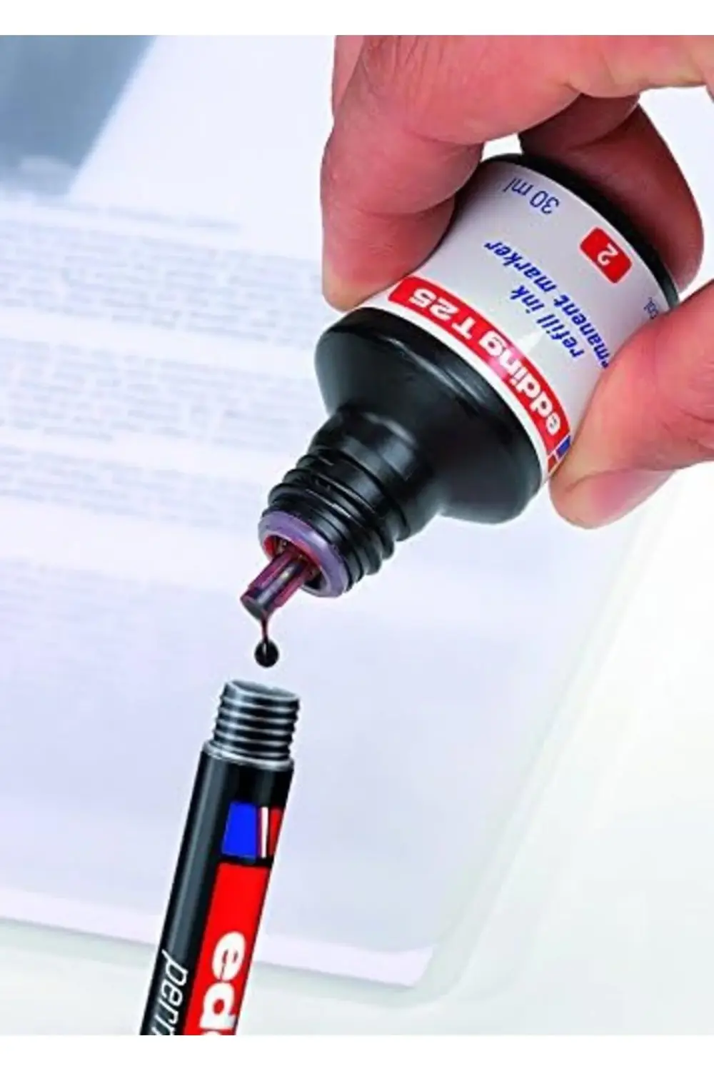 T 25 permanent yedek mürekkep - kalıcı mürekkep - siyah - 30 ml 1