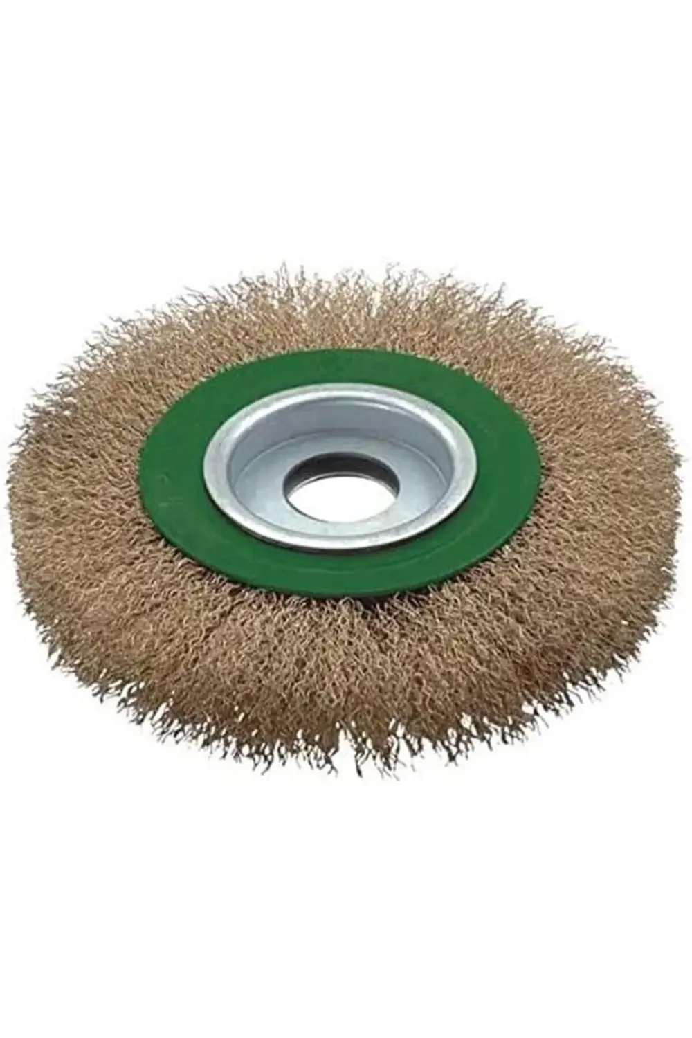 T 27704/125 Saçaklı Daire Fırça, Yeşil/Gri/Prinç, 125 Mm 1185222