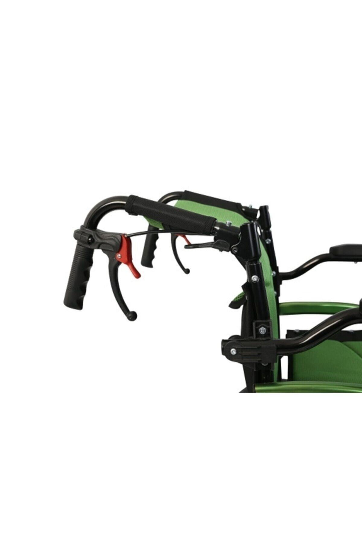 Tekerlekli İskemle T-502 Manuel Refakatçi Frenli Hafif Tekerlekli Sandalye