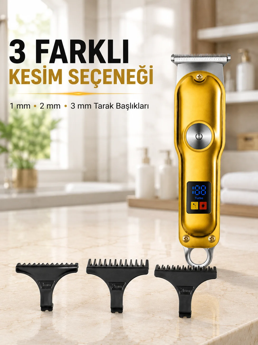 T Bıçaklı Erkek Tıraş Makinesi USB Şarjlı LED Göstergeli Turbo Özellikli Saç Sakal Kesme Makinesi Fiyatı, Yorumları ve Özellikleri