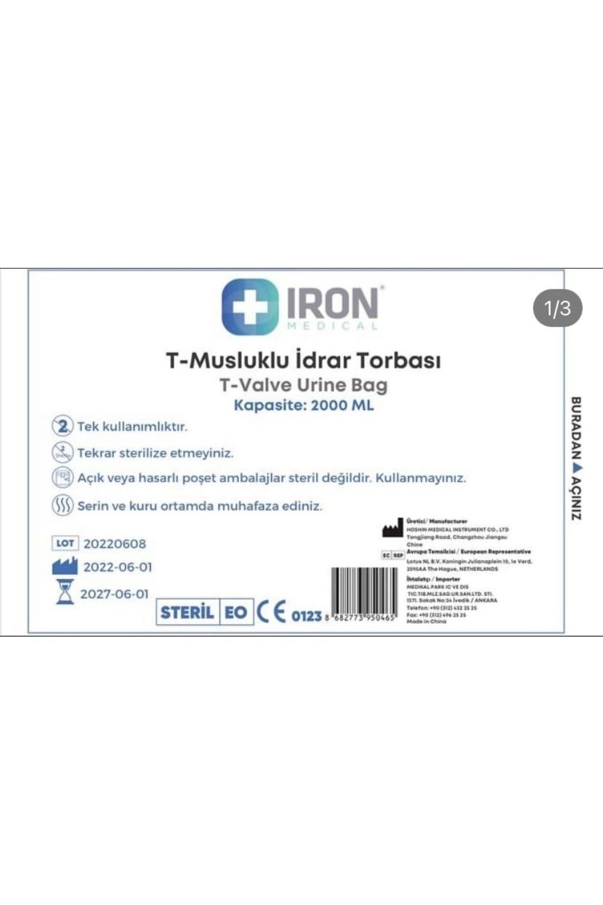 İron Medical İron T Musluklu İdrar Torbasi 10 Adet