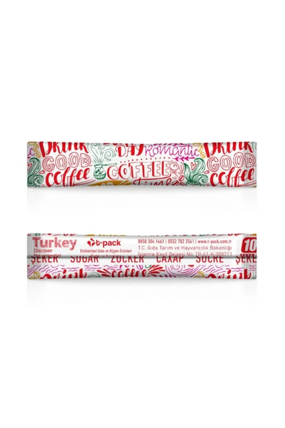 T-pack Stick Şeker 1000 Adet X 3 gr (3 KG) T-pack Stick (ÇUBUK) T