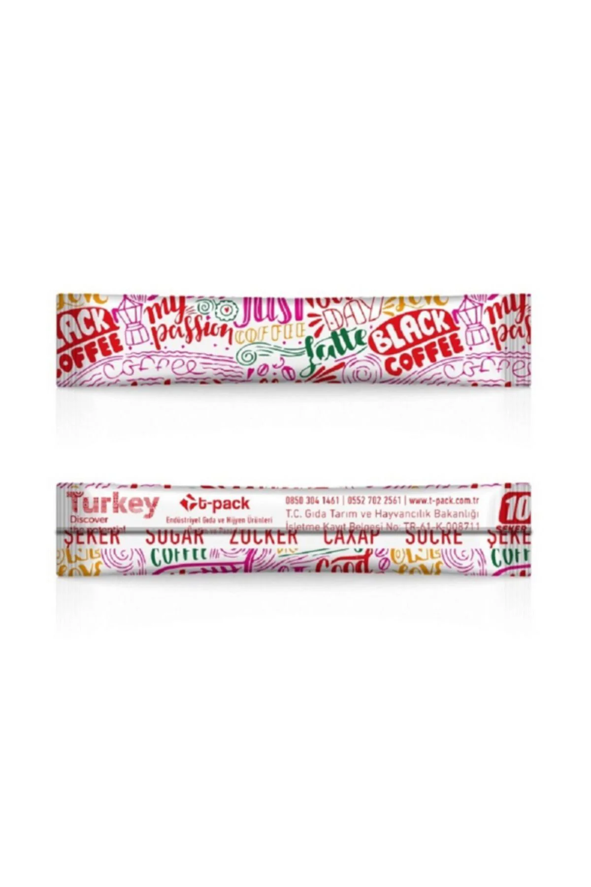 T-pack Stick Şeker 1000 Adet X 3 gr (3 KG) T-pack Stick (ÇUBUK) T