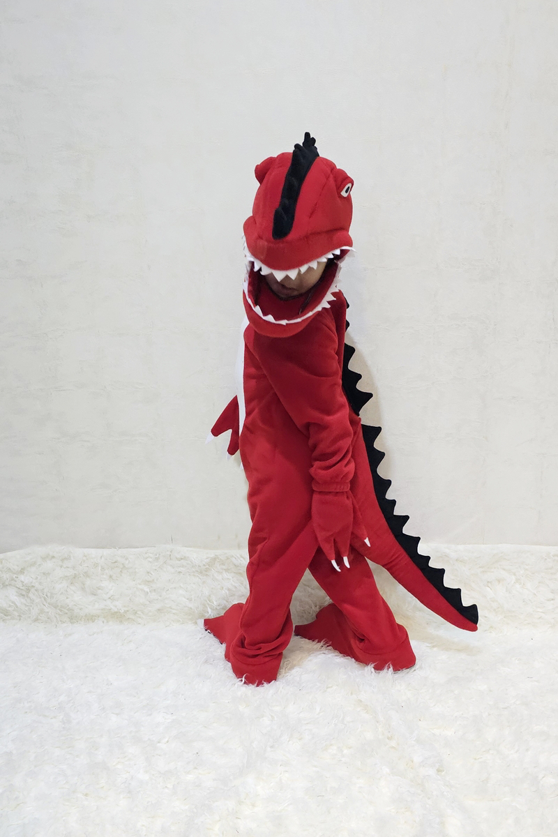 Kostüm Sarayı T-Rex Dinozor Kostümü Kırmızı | Dinozor Kostümü Çocuk