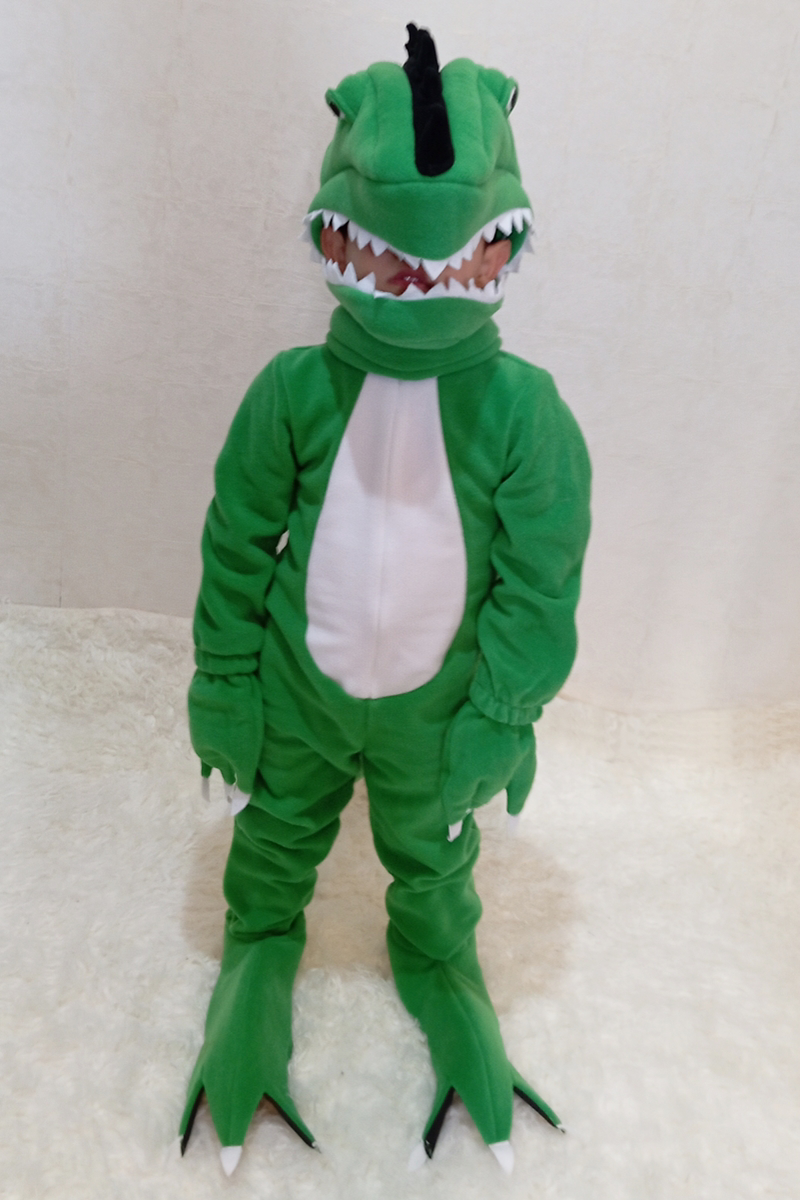 T-Rex Dinozor Kostümü Yeşil | Dinozor Kostümü Çocuk