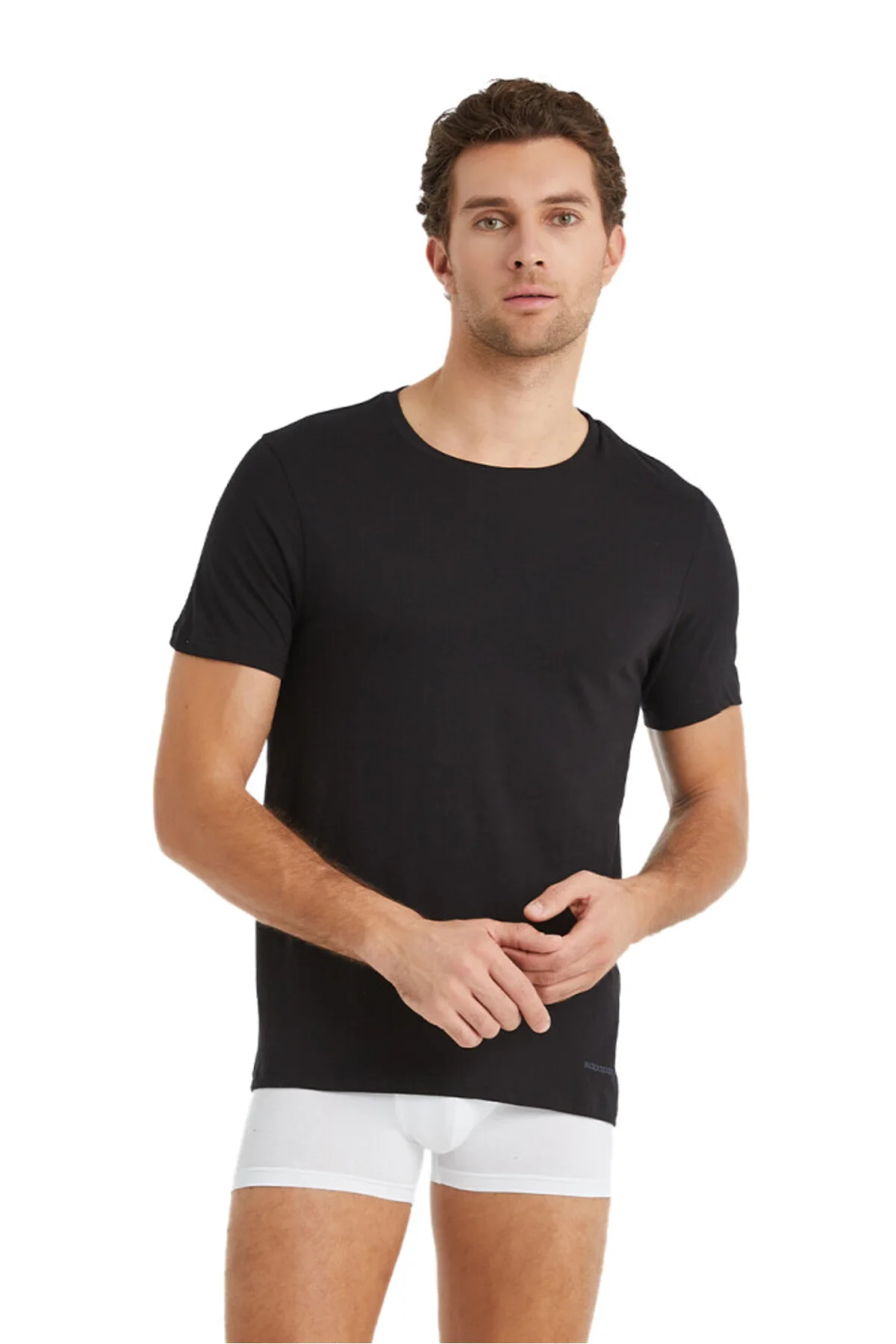 T-Shirt % 100 Pamuk Kapalı Yaka-9218