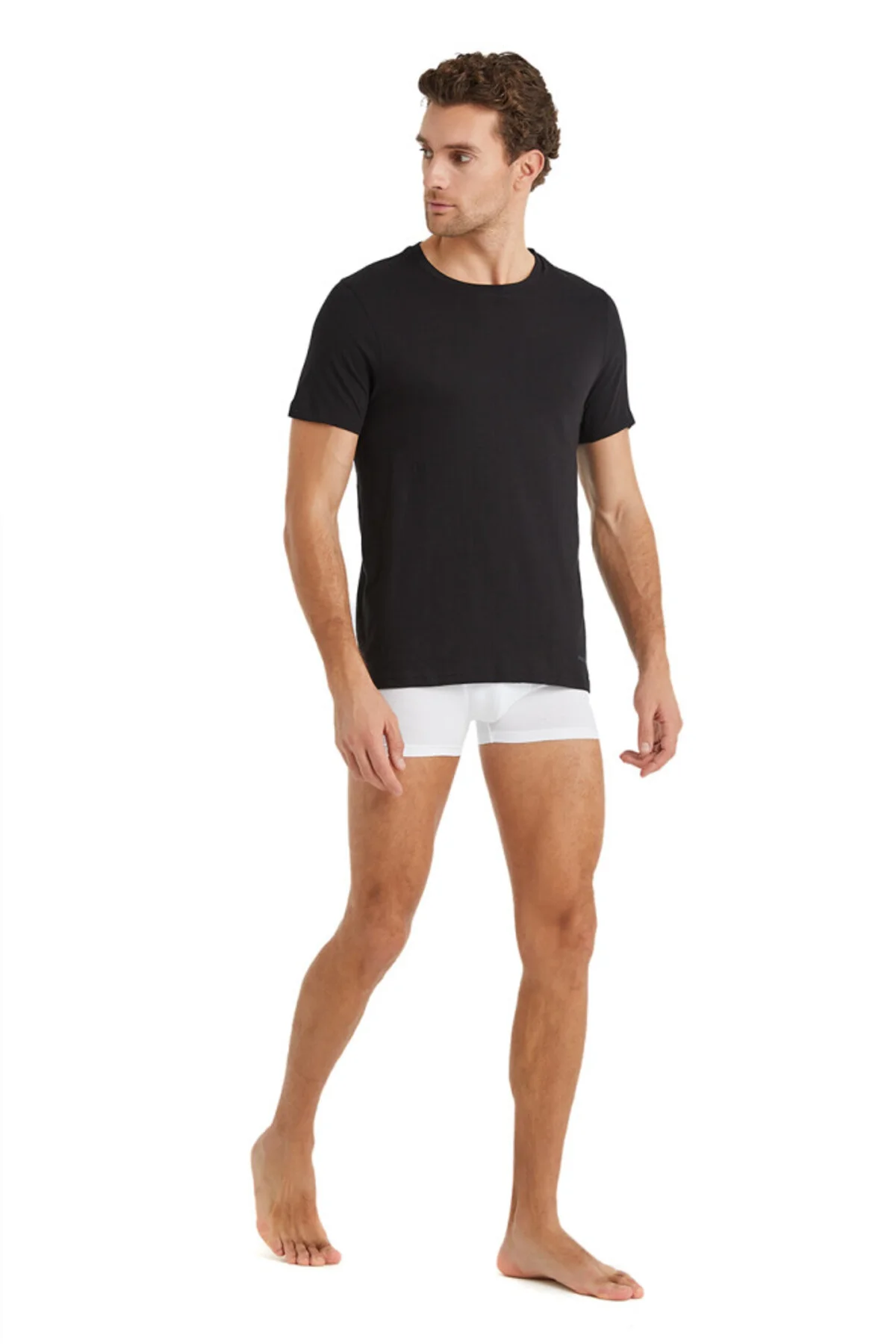 T-Shirt % 100 Pamuk Kapalı Yaka-9218