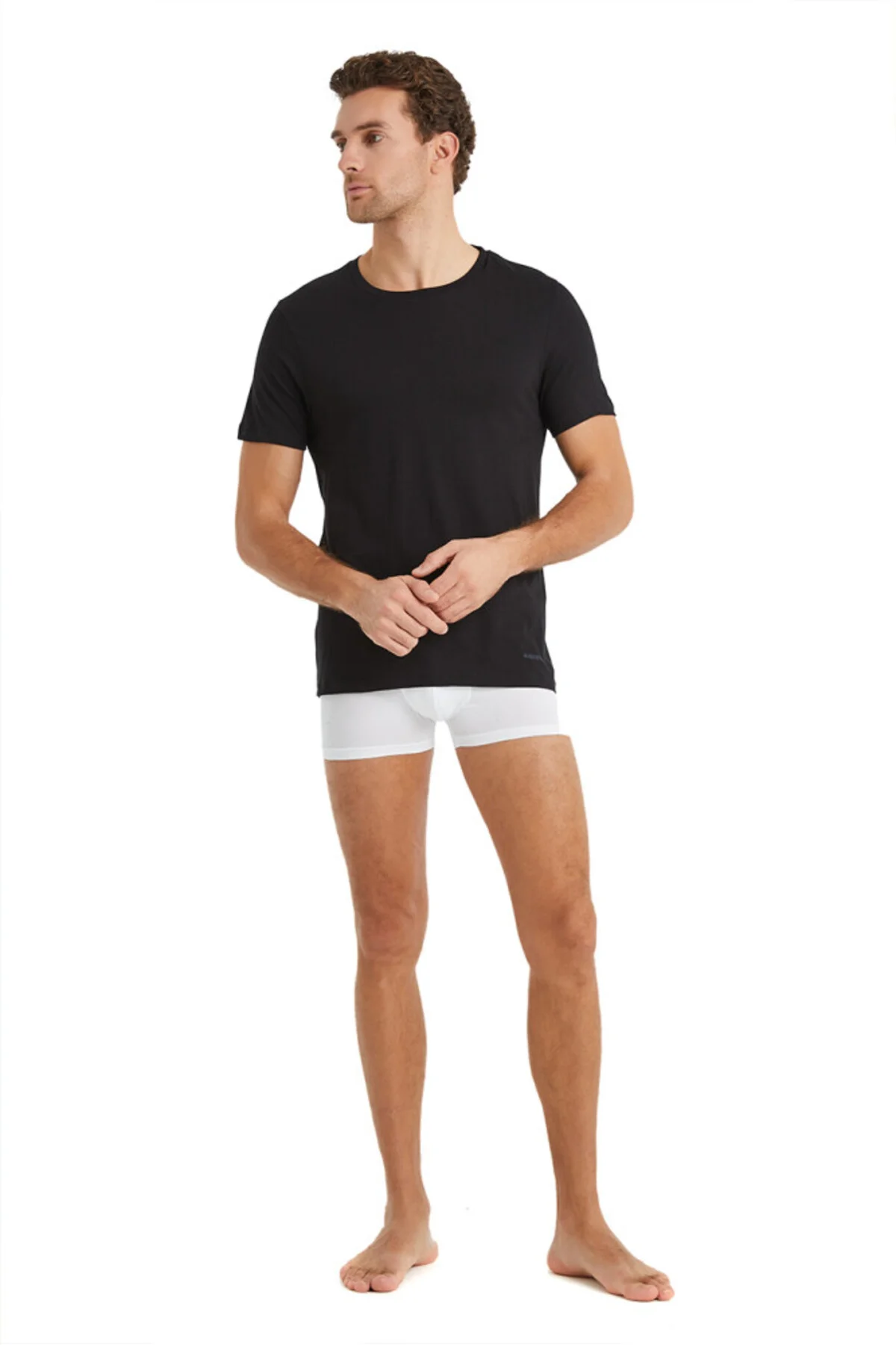 T-Shirt % 100 Pamuk Kapalı Yaka-9218