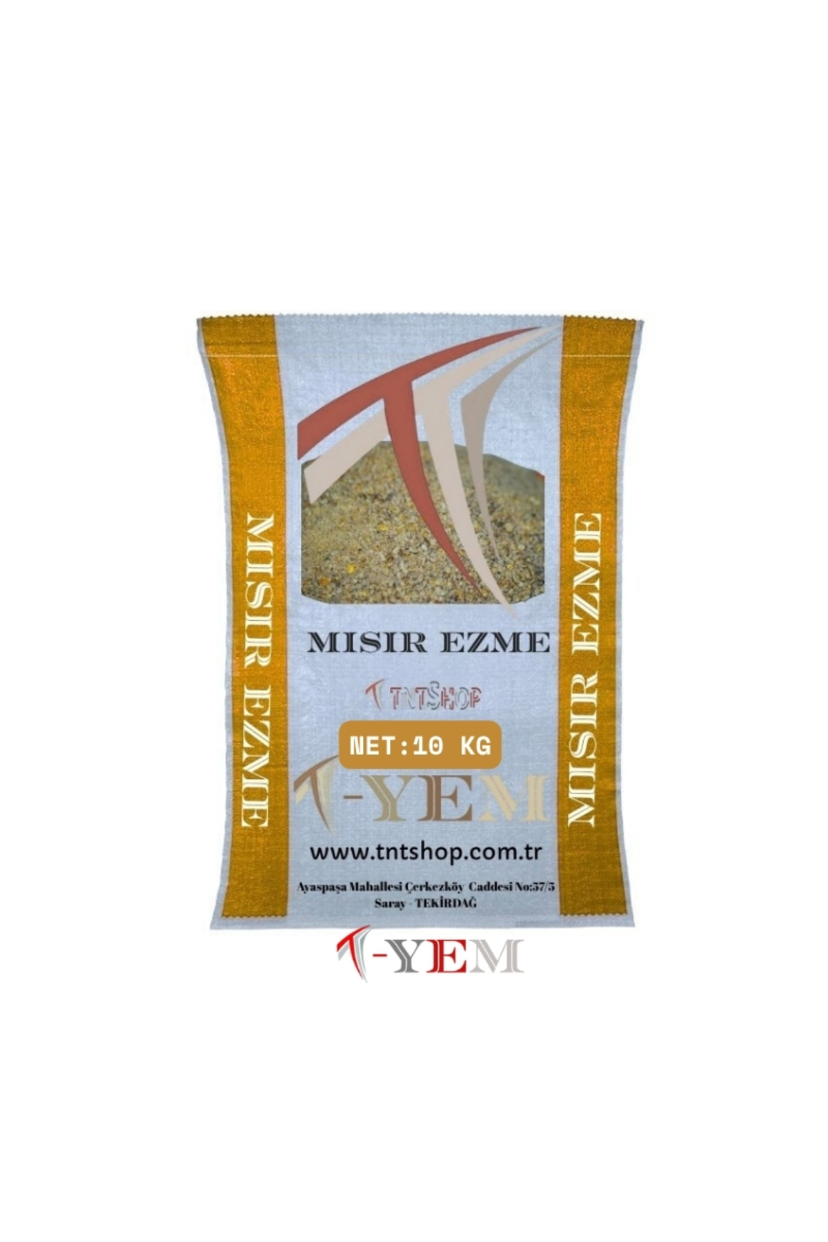 Tnt Shop T-Yem Mısır Ezme 10 Kg - Sindirilebilirliği Yüksek, Besleyici Hay