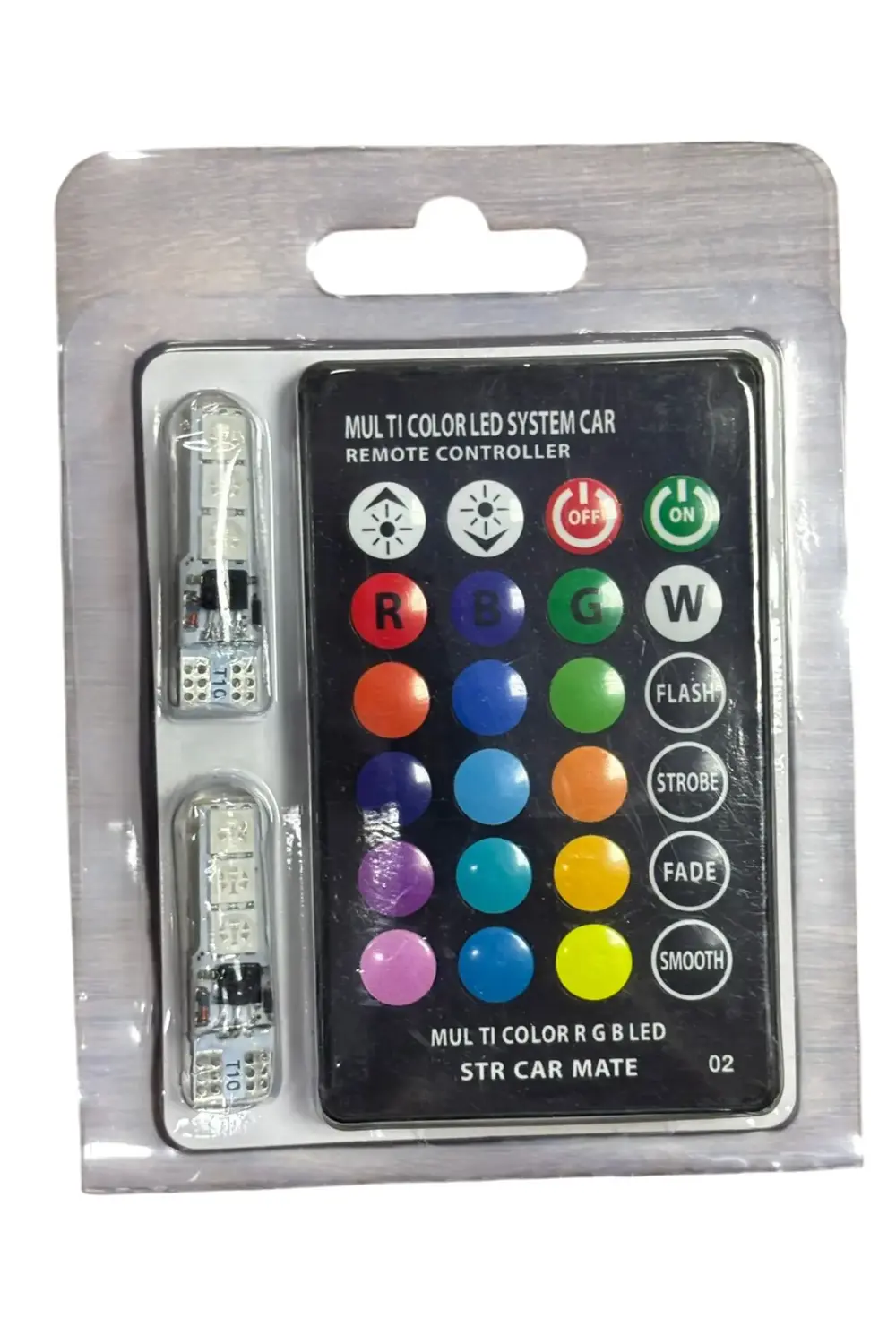 T10 Dipsiz Park Ampulü Flaşlı Kumandalı RGB BR 040 02 41