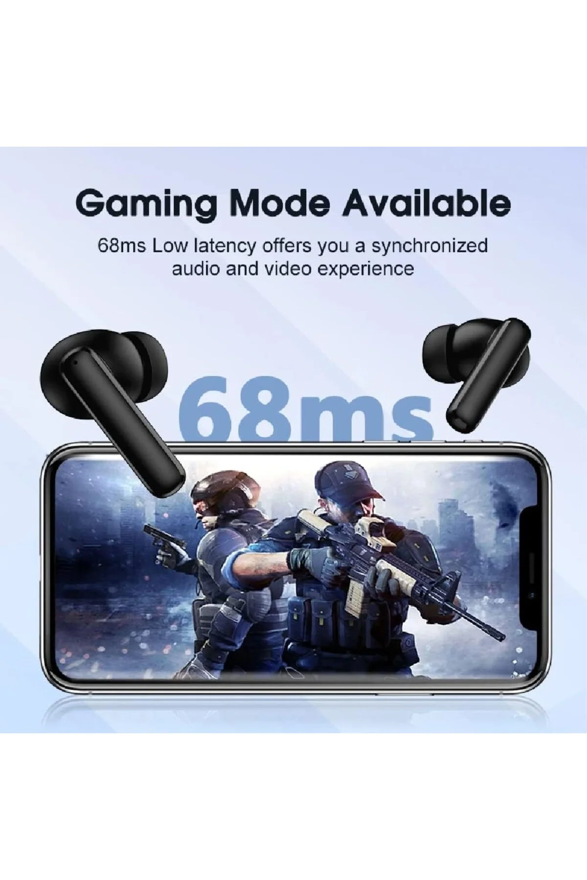 T13 Anc 4 Mikrofon Bluetooth 5.3 Kablosuz Kulaklık Beyaz Aktif Gürültü Engelleyici