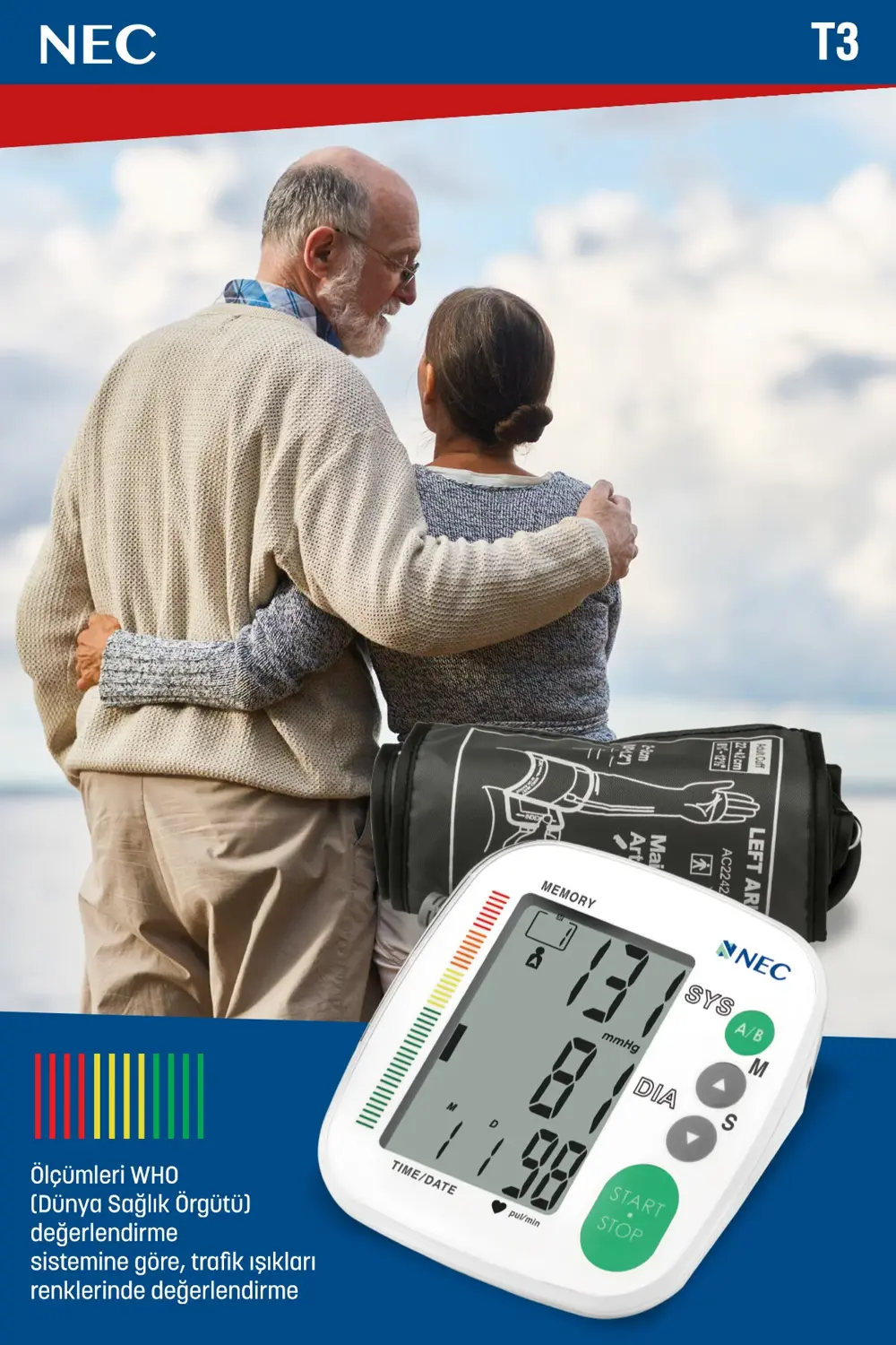 T3 Kol Tipi Dijital Tansiyon Aleti