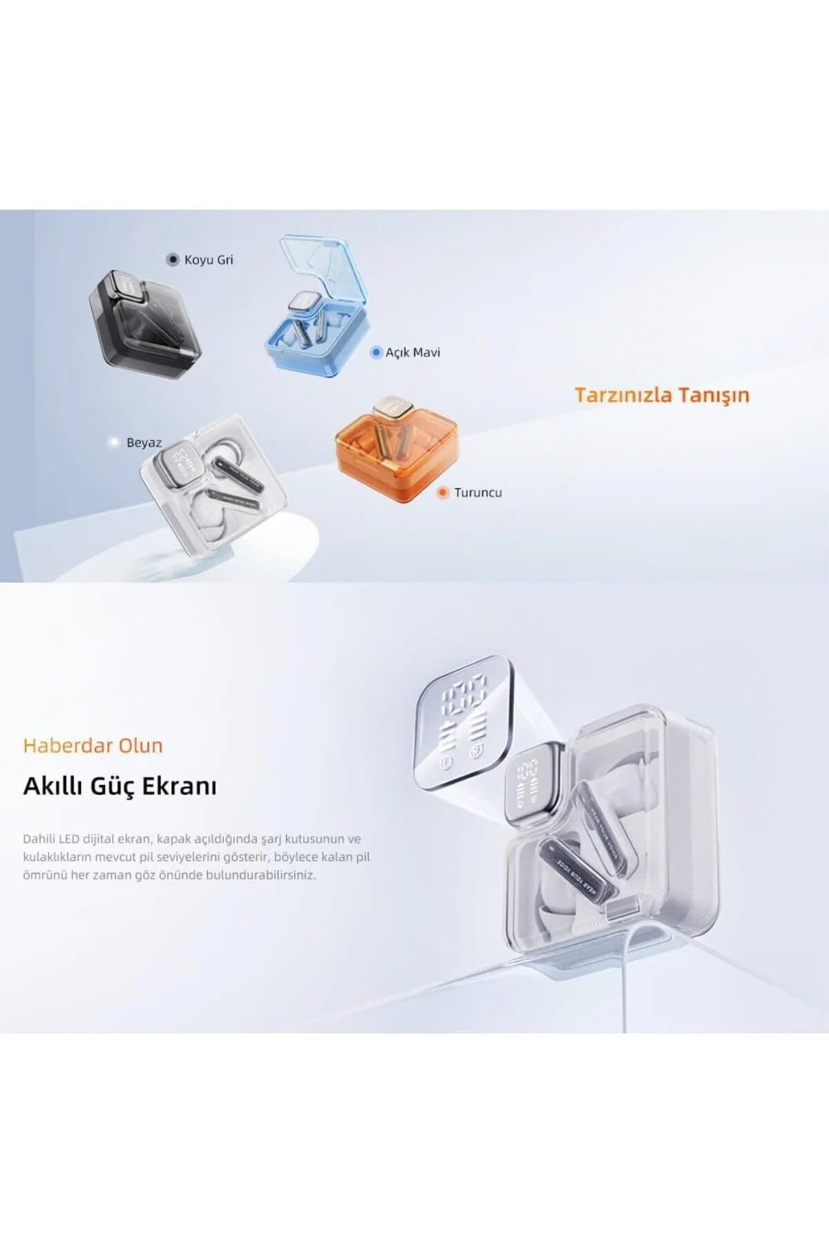 T31 Melobuds Neo ENC 4 Mikrofon Dijital Güç Göstergesi Bluetooth 