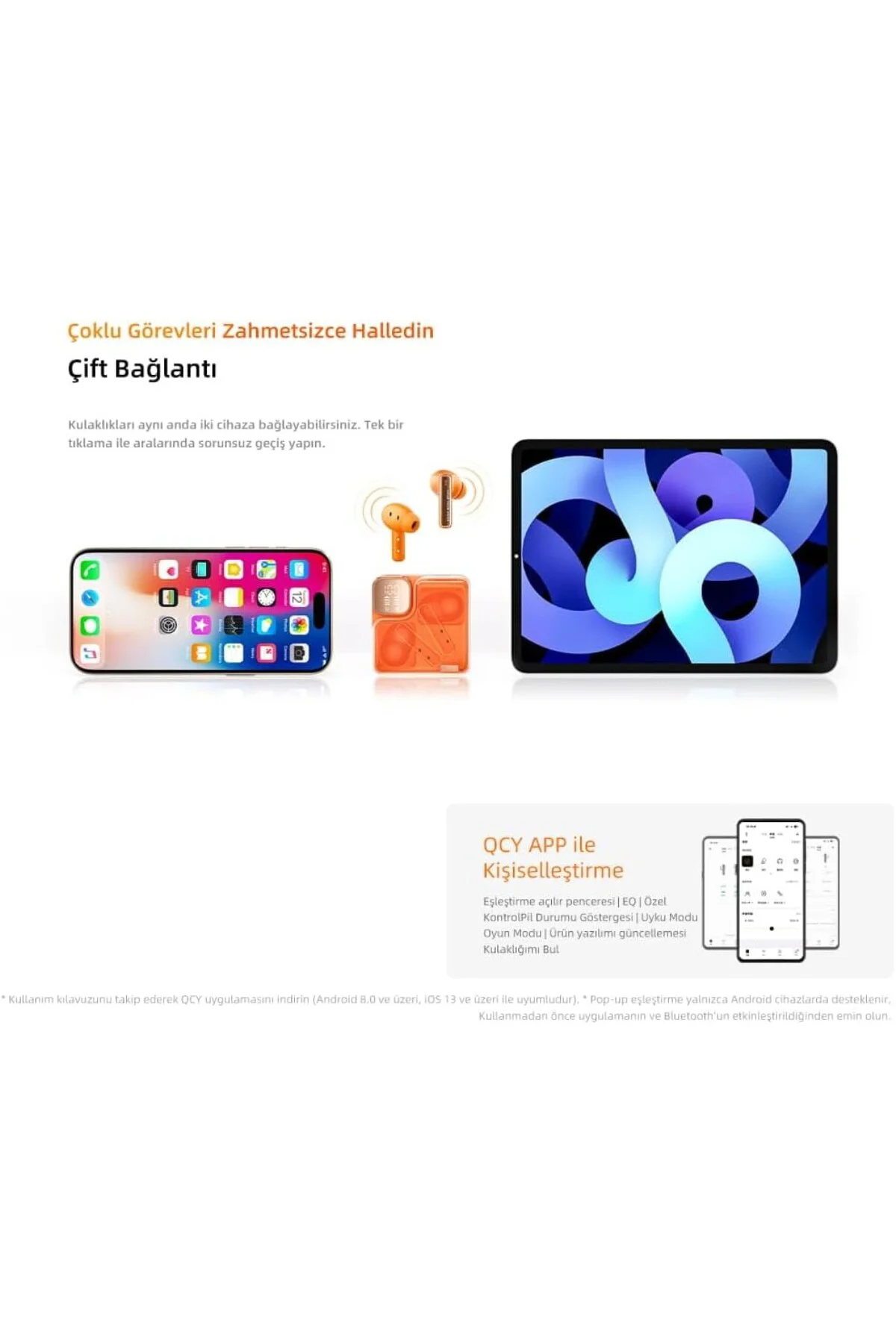 T31 Melobuds Neo ENC 4 Mikrofon Dijital Güç Göstergesi Bluetooth 5.3 Kablosuz Kulaklık