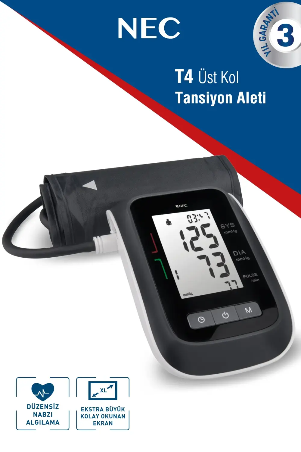 T4 Kol Tipi Dijital Tansiyon Aleti