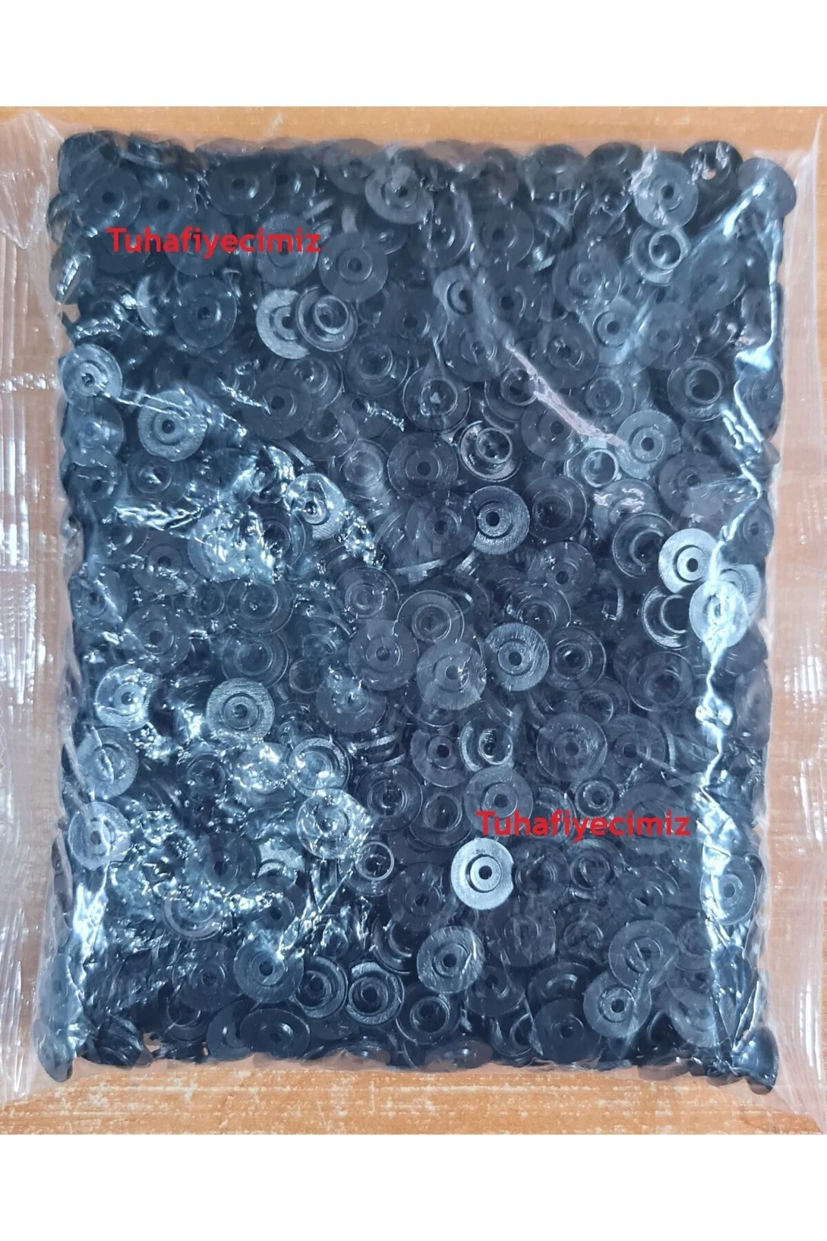 T5 Plastik Siyah Çıtçıt (500 adet) (12mm Plastik Çıtçıt)