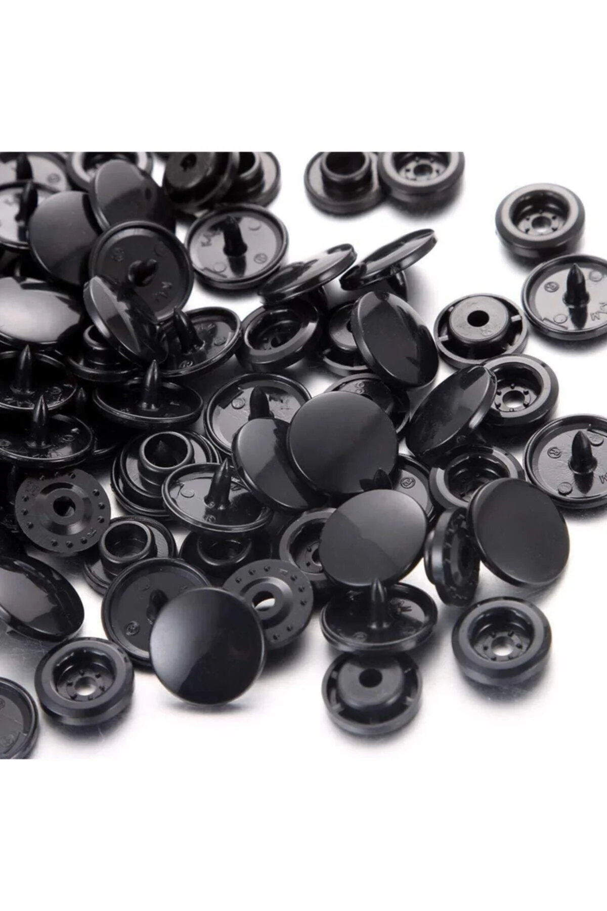T5 Plastik Siyah Çıtçıt (500 adet) (12mm Plastik Çıtçıt)