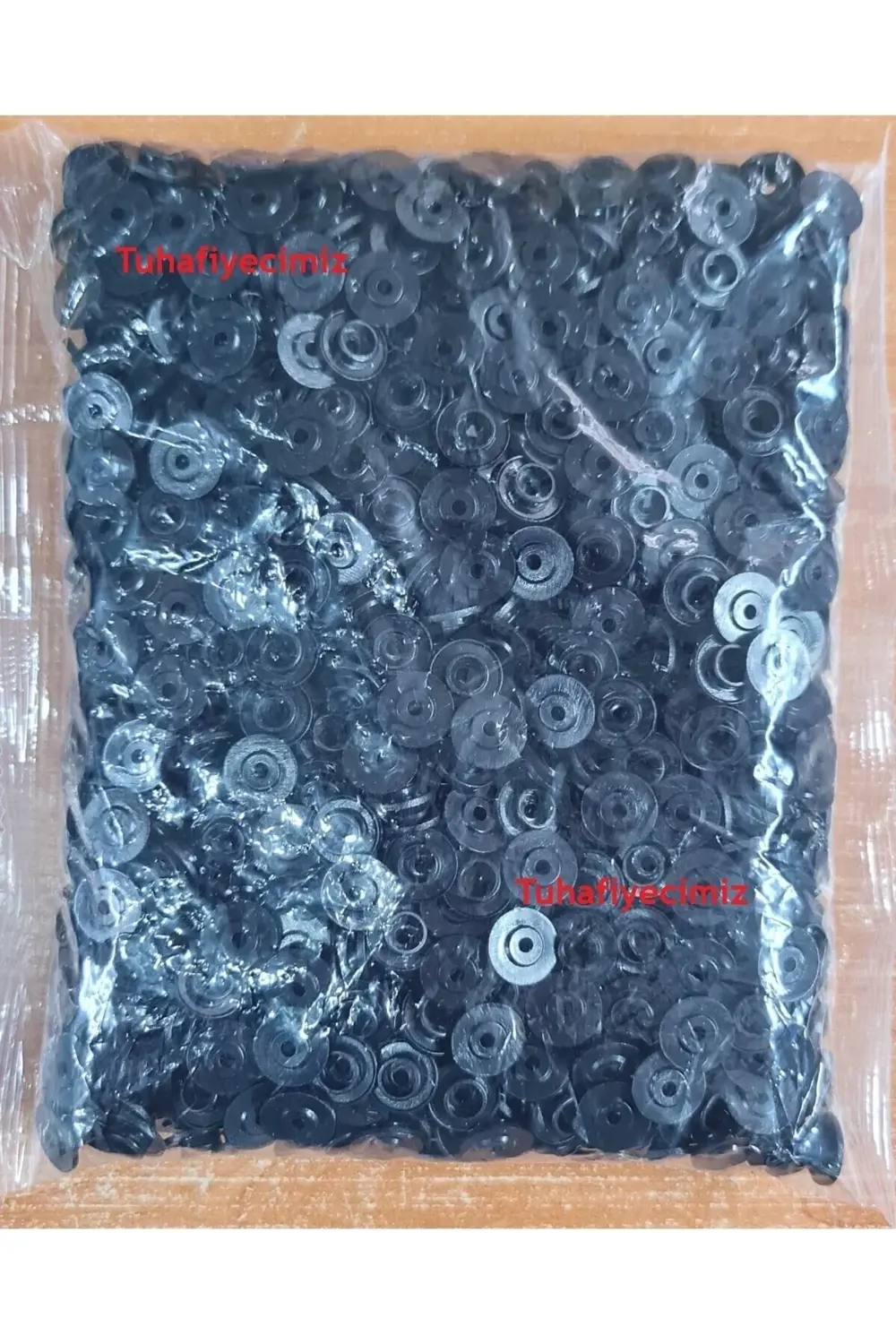 Tuhafiyecimiz T5 Plastik Siyah Çıtçıt (1000 Adet) (12Mm Plastik Çıtçıt)