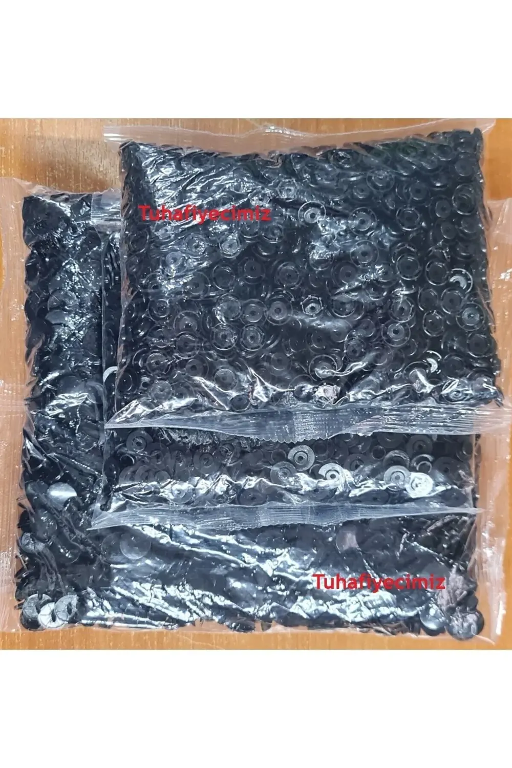 Tuhafiyecimiz T5 Plastik Siyah Çıtçıt (250 Adet) (12Mm Plastik Çıtçıt)