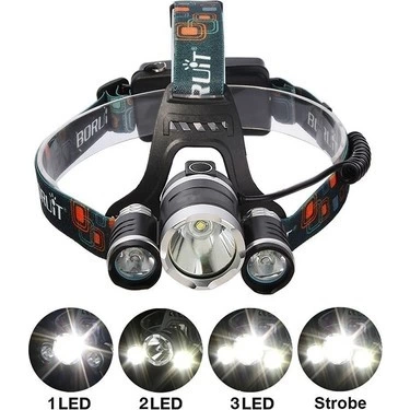 T6 Kafa Feneri 5000 Lumens 3xcree Xm-t6+2r5 Lamba Led Kamp Lambas