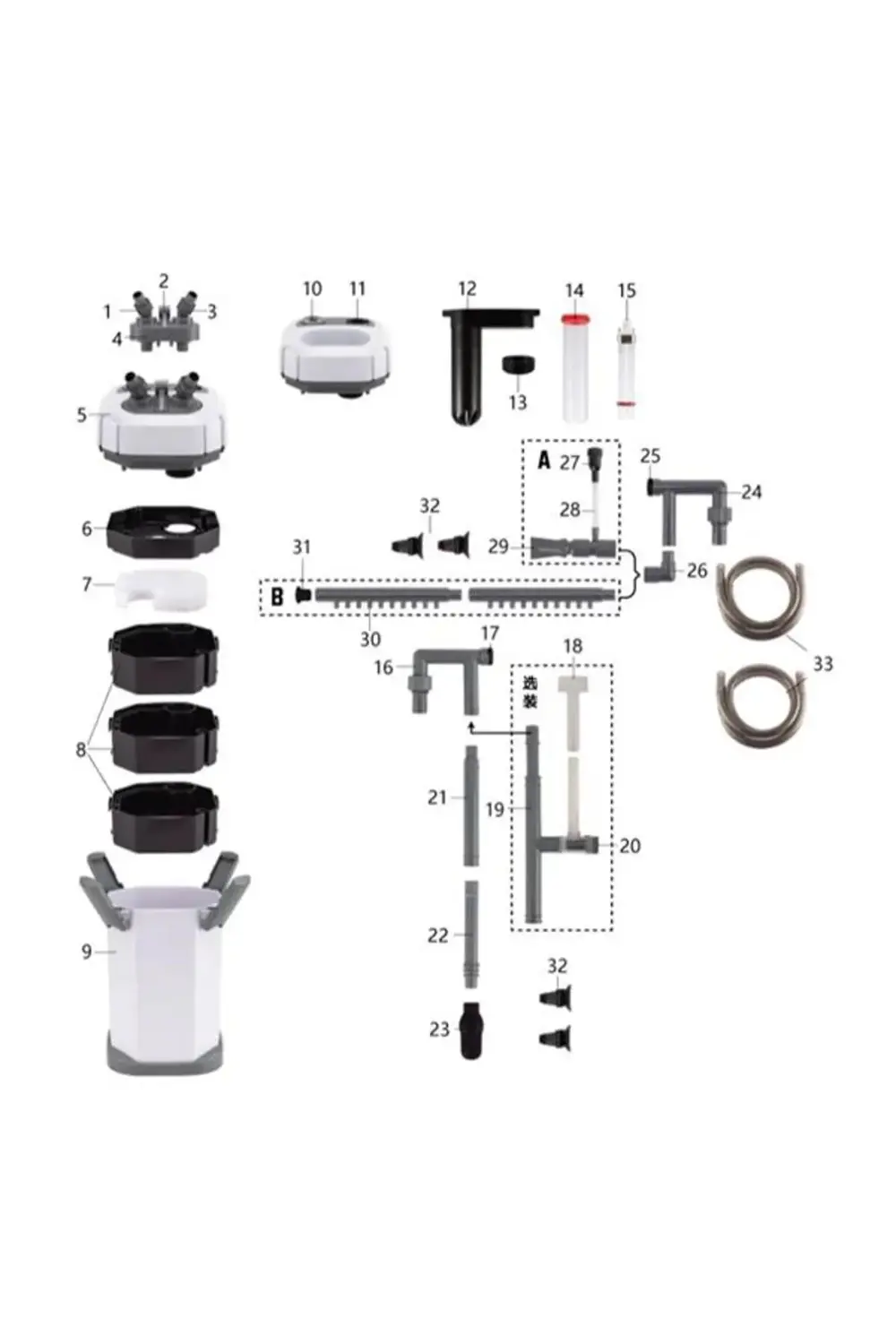 T620 UV Lambalı Dış Filtre 10W 850L/S