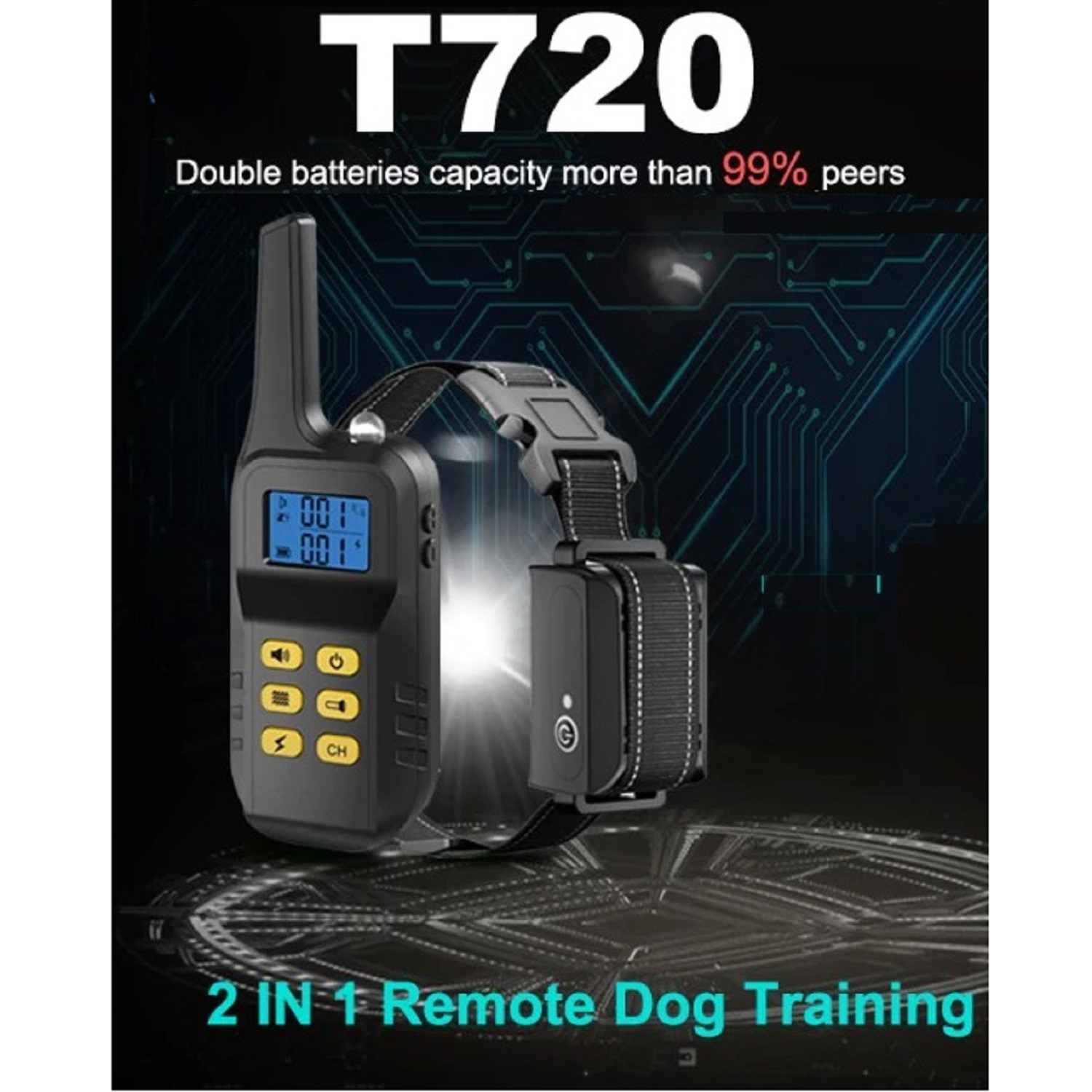 T720 köpek eğitim tasması ve havlama önleyici otomatik havlama tasması modlu T720 köpek eğitim tasması ve havlama önleyici otomatik havlama tasması modlu