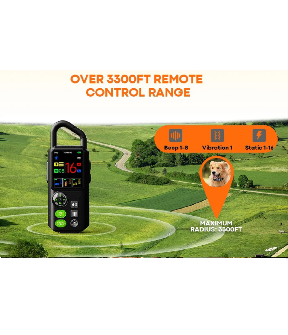 T810Pro köpek eğitim tasması ve elektronik çit 2 özellik bir arada 1km