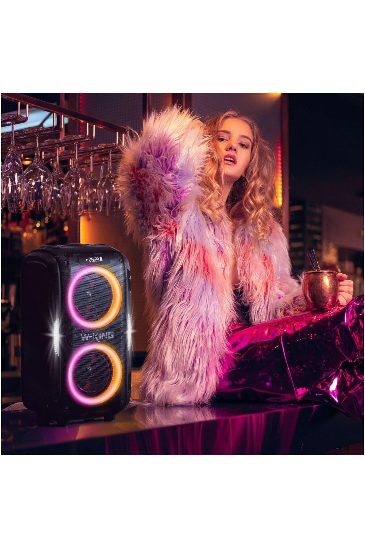 T9pro Çift Mikrofonlu Bluetooth Hoparlör 250w Karaoke Partybox Ip
