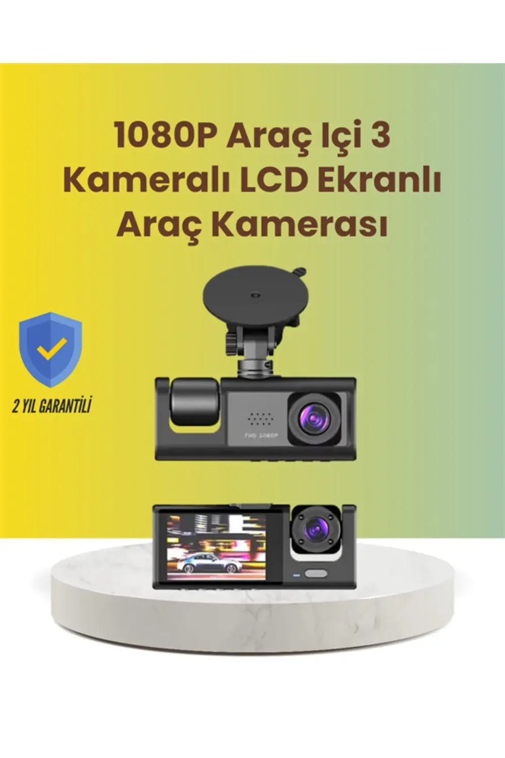 TA-01 2.0 İnç Ekranlı 3 Kanallı Araç Kamerası