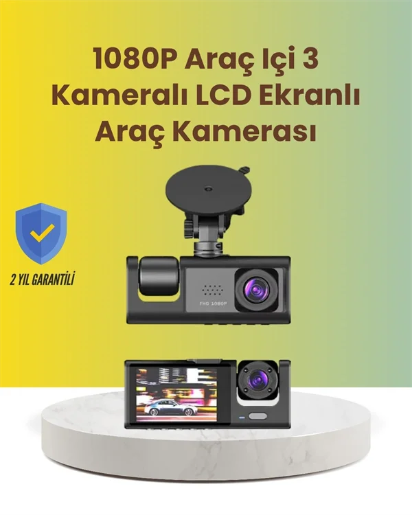 TA-01 2.0 İnç Ekranlı 3 Kanallı Araç Kamerası Fiyatı, Yorumları ve Özellikleri