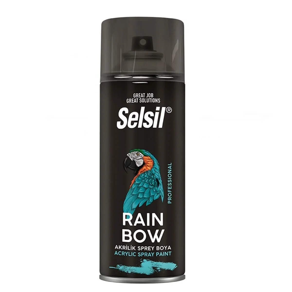 TAB-402   Selsil Rainbow Akrilik Sprey Boya 400ml - Beyaz Mat