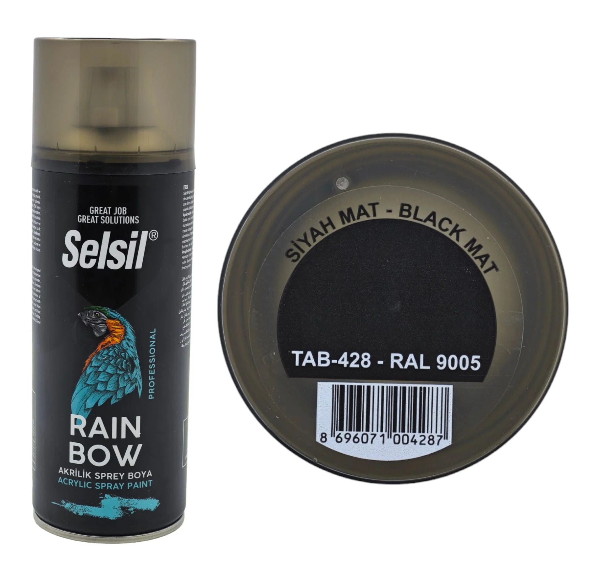 TAB-405   Selsil Rainbow Akrilik Sprey Boya 400ml - Beyaz Parlak