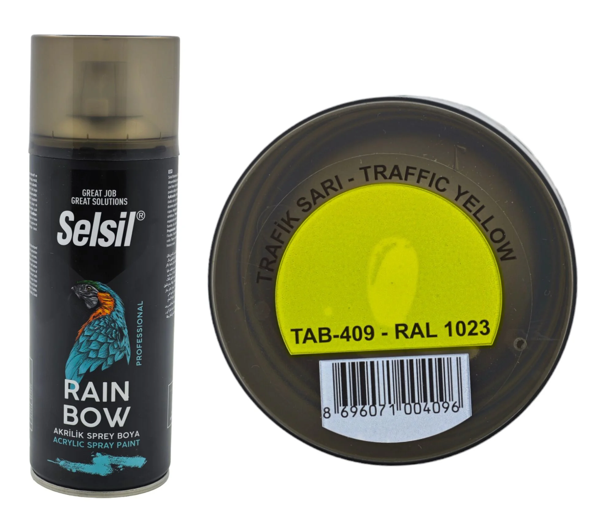 TAB-409   Selsil Rainbow Akrilik Sprey Boya 400ml - Trafik Sarı