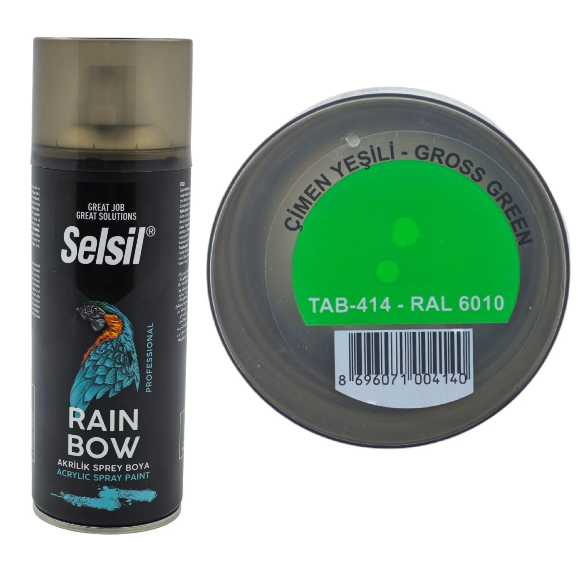 TAB-414   Selsil Rainbow Akrilik Sprey Boya 400ml - Çimen Yeşili