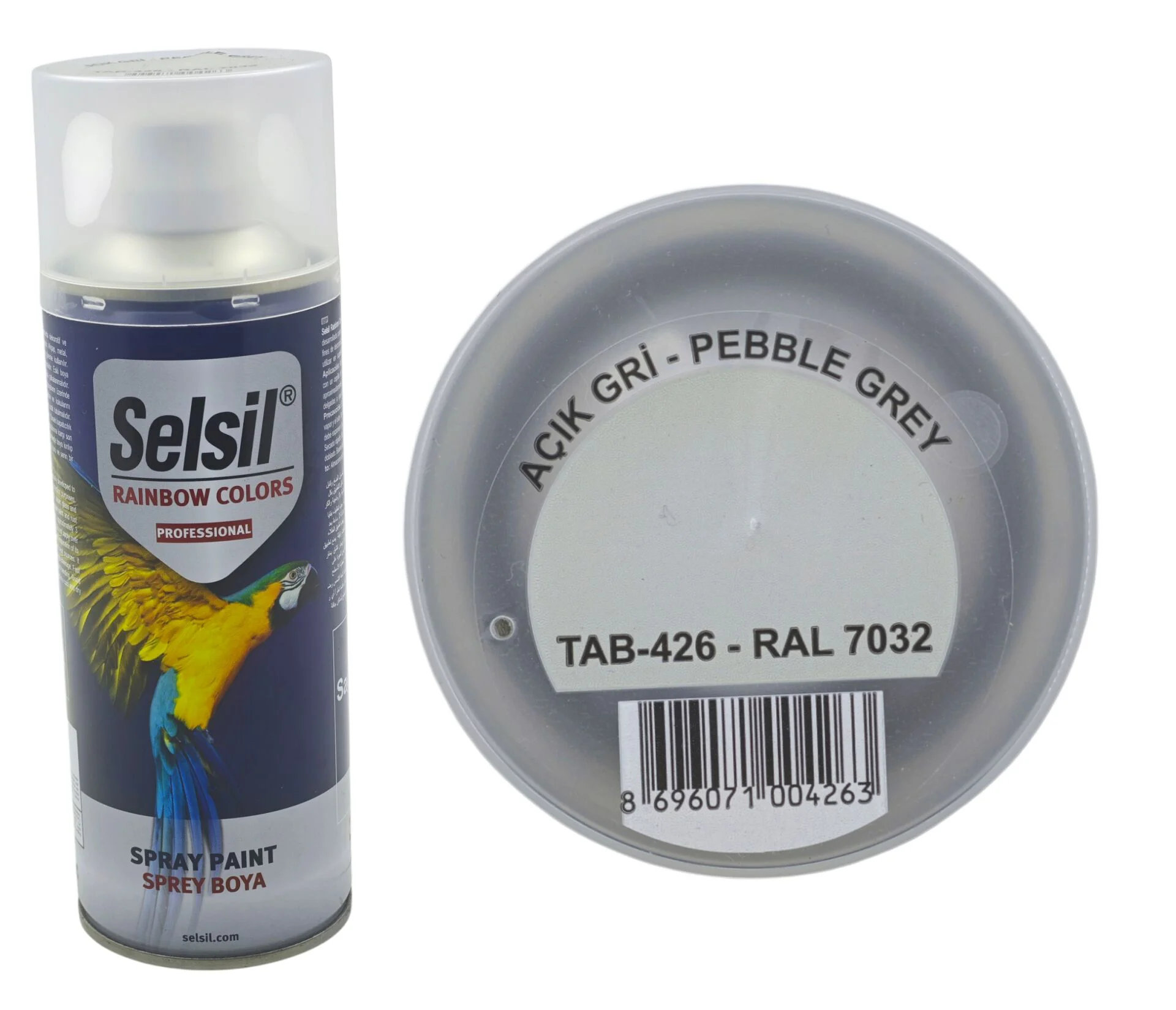 TAB-426   Selsil Rainbow Akrilik Sprey Boya 400ml - Açık Gri