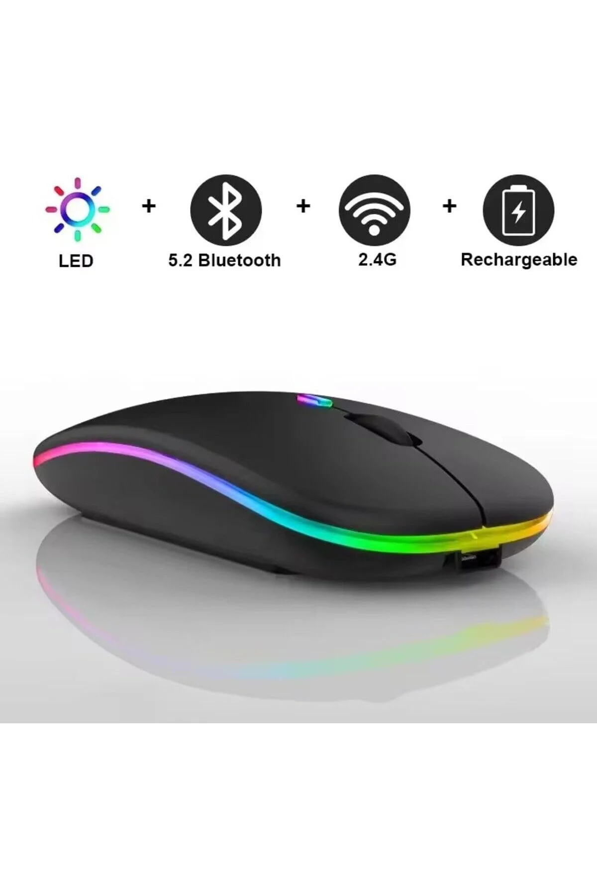 Tab A9 Plus SM-X210 11" Tablet İçin RGB LED Işıklı Bluetooth+2.4G