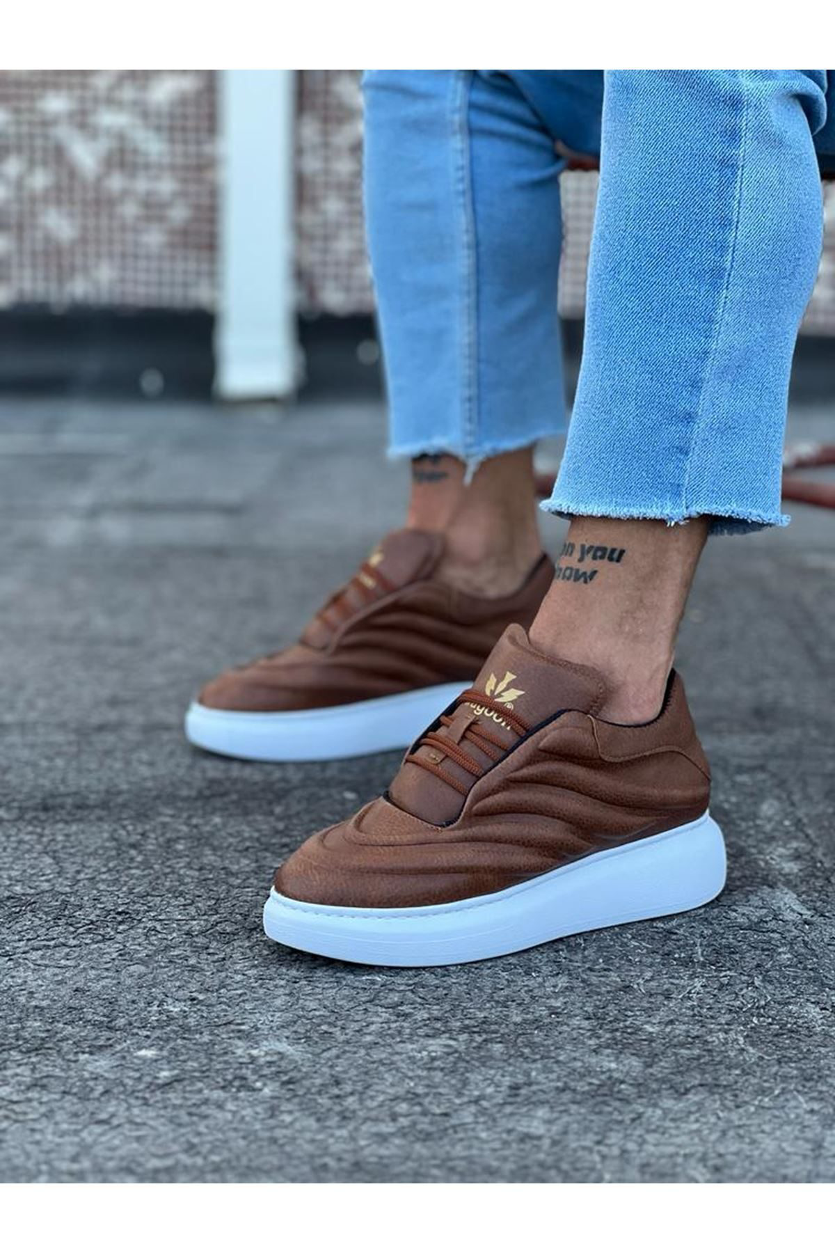 K&A Taba Cilt Erkek Casual Ayakkabı