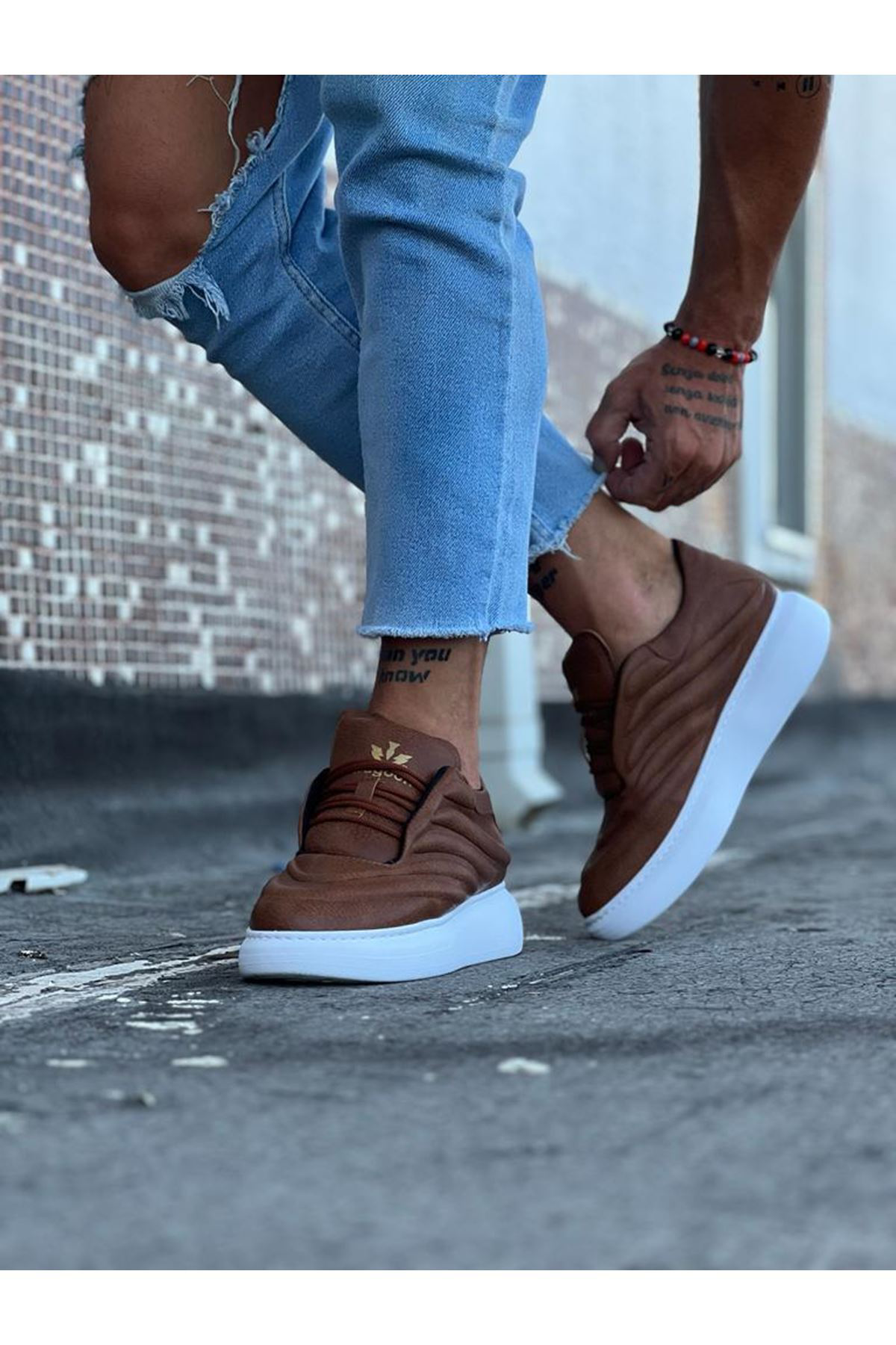 K&A Taba Cilt Erkek Casual Ayakkabı