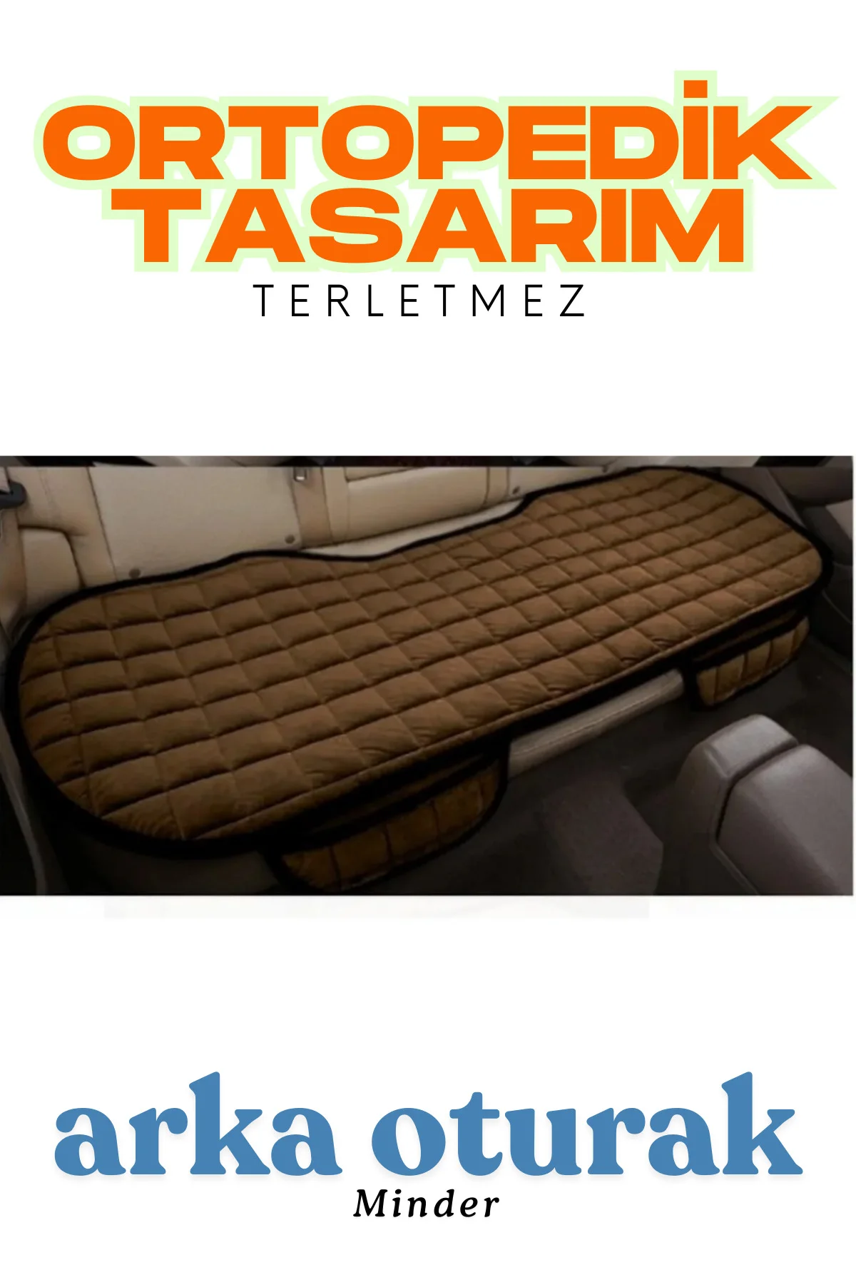 Taba Kadife Yüzeyli Araba Oturak Minderi – Kaymaz, Arka Koltuklar