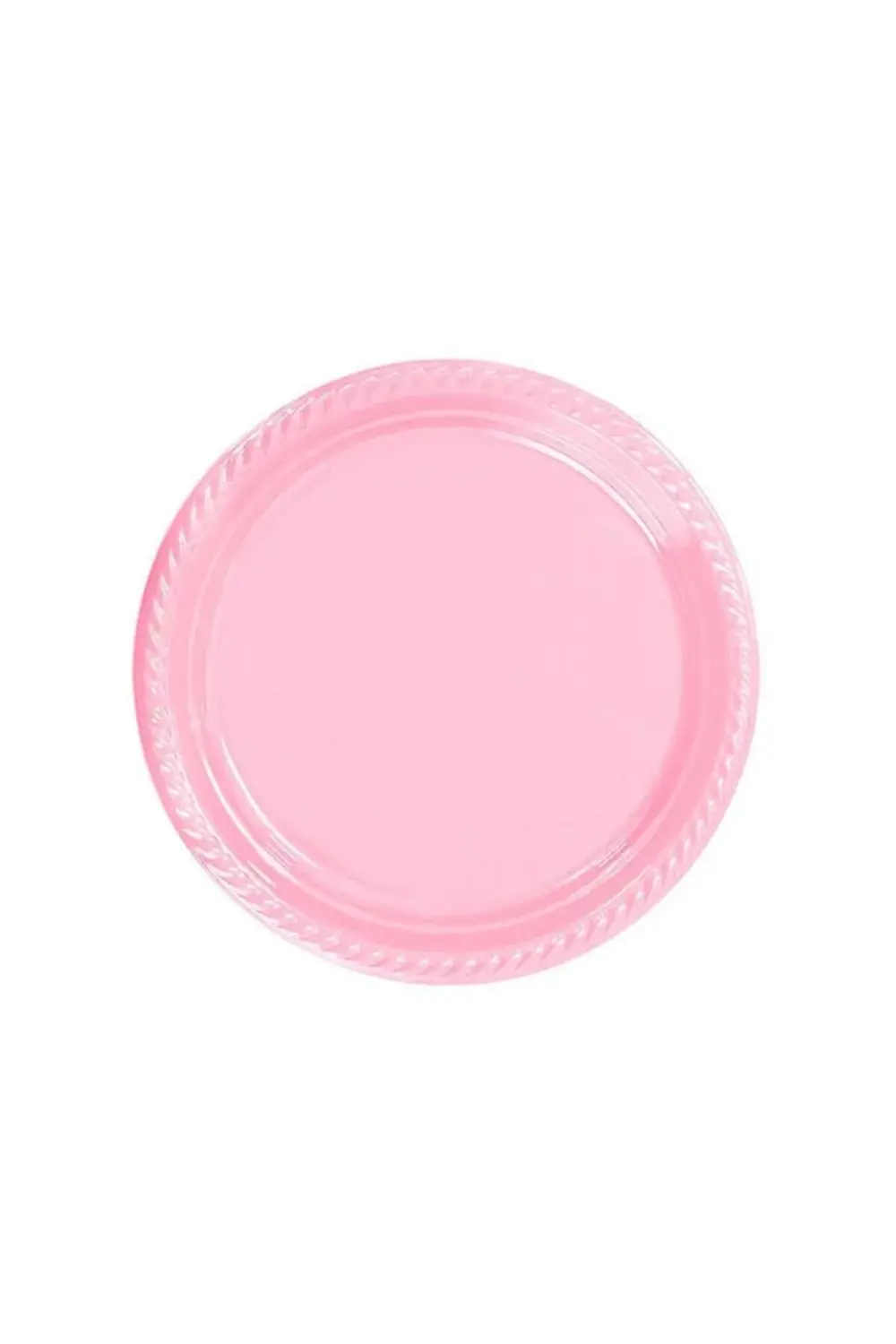 Tabak Bardak Çatal Set 25 Li Yuvarlak 22 Cm ( Pembe )