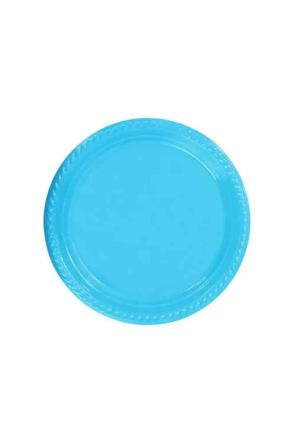 Tabak Bardak Çatal Set Set 25 Li Yuvarlak 22 Cm ( Mavi )